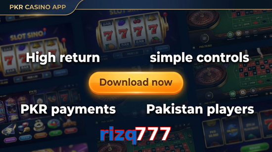 Main screen of Rizq777 gamedownload page for PK players